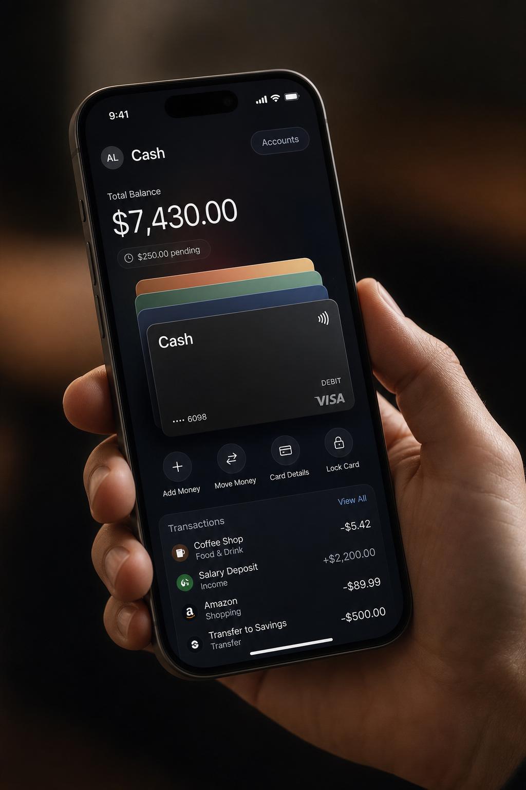 Rimthan-built digital banking venture interface and dashboard